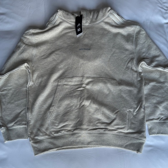Adidas x Ivy Park Light Grey Oversized Hoodie - Picture 2 of 4